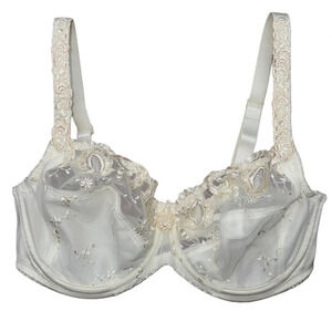 {Conturelle} "Provence Full Cup Underwire Bra" Unlined Sheer Swiss Floral Lace